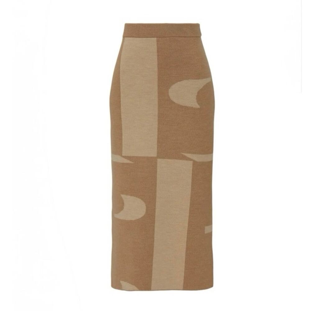 BOSS Fayyne Logo beige Pencil Skirt Medium